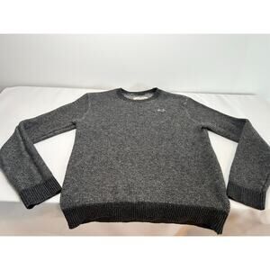 Hollister Sweater Mens Medium Gray Knit Crewneck Logo Casual Pullover